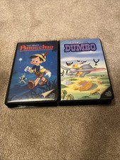 Dumbo & Pinocchio Black Padded Clamshell 1ST VHS RELEASE Black Diamond Release comprar usado  Enviando para Brazil