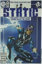 Static Milestone #1 1993 DC Comics Muito Bom+ Quadrinhos 1º App Static Direct comprar usado  Enviando para Brazil