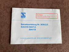 Betriebsanleitung sachs 504 gebraucht kaufen  Kulmbach