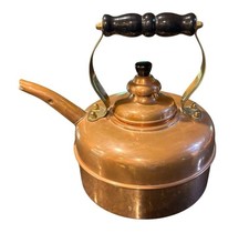 THE SIMPLEX PATENTE INGLÊS ASSOBIO COBRE/LATÃO/MADEIRA 8” CHALEIRA DE CHÁ VINTAGE comprar usado  Enviando para Brazil