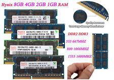 Lote Hynix 8G 4G 2G 1G PC3/2 DDR2/3 667 800 1066 1600 SODIMM Laptop Memória RAM " comprar usado  Enviando para Brazil