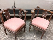 Coppia poltroncine noce usato  Italia