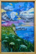 Impressionistic painting whitb for sale  NEWARK