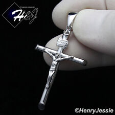 PINGENTE CRUCIFIXO MASCULINO FEMININO SÓLIDO PRATA ESTERLINA 925 CRUZ DE JESUS CRISTO*SP213 comprar usado  Enviando para Brazil