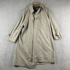 Usado, Trench coat London Fog masculino bege tamanho 808W vintage feito nos EUA forrado comprar usado  Enviando para Brazil