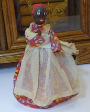 Usado, Boneca Vintage Mulher Corpo de Madeira Esculpido ~ Artesanal ~ Arte Folclórica Miniatura 4-1/4" comprar usado  Enviando para Brazil