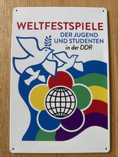 Blechschild ddr weltfestspiele gebraucht kaufen  Duisburg