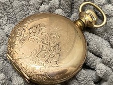 antigo relógio de bolso ELGIN 206 gravado caixa caçador c 1900 7 joias 6s comprar usado  Enviando para Brazil
