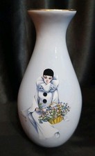BELINA VINTAGE PORCELANA "PIERROT LOVE" VASO PALHAÇO TRISTE LTD EDTS MICHEL OK PARIS comprar usado  Enviando para Brazil