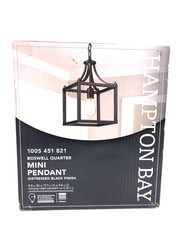 Mini-pingente Hampton Bay Boswell quarto 1 luz desgastada preta nova comprar usado  Enviando para Brazil