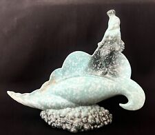 Usado, Vintage 1950's Colecionável Casco Arte Maré Fluxo Sereia Concha Plantador Cinza Aqua comprar usado  Enviando para Brazil