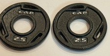 Pesos de barra olímpica de equipamento fitness - Par de placas de aderência de 2,5 lb comprar usado  Enviando para Brazil