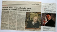 Coupure presse dédicacée d'occasion Coupure presse dédicacée d'occasion  Dunkerque-