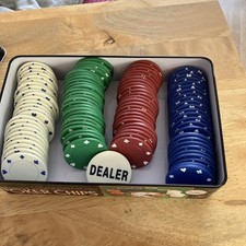 Tin poker chips for sale  MILFORD HAVEN