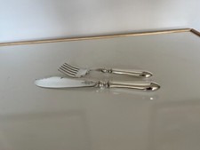 CONJUNTO DE SERVIR BANHADO A PRATA (GARFO E ESCORREGADOR) SS.800 comprar usado  Enviando para Brazil