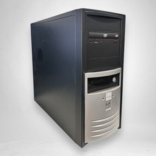 Vintage Prata Preto Retro ATX Estojo Dormitório Alimentado por Asus com PSU de 400W comprar usado  Enviando para Brazil
