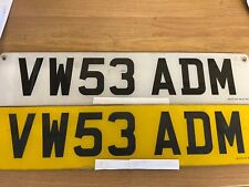 Vw53adm number plate for sale  BURY ST. EDMUNDS