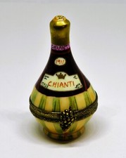 Usado, CAIXA LIMOGES FRANÇA - ROCHARD - GARRAFA DE VINHO CHIANTI ITALIANA - UVAS - ITÁLIA comprar usado  Enviando para Brazil