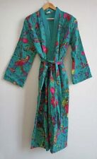 Usado, Jaqueta de inverno kimono estampa de pássaro verde feita à mão roupão Kantha vestido vintage comprar usado  Enviando para Brazil
