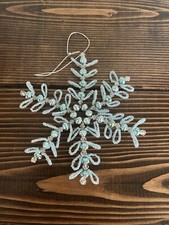Hand beaded snowflake for sale  Bartlesville
