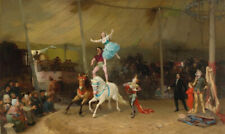 pintura a óleo de alta qualidade pintada à mão em tela "O circo americano na França" comprar usado  Enviando para Brazil