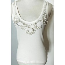 Regata Bebe branca bordada com miçangas tamanho P comprar usado Regata Bebe branca bordada com miçangas tamanho P comprar usado  Enviando para Brazil