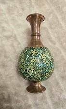 Copper vase turquoise for sale  Batavia