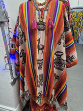 Handmade peruvian poncho for sale  LANCASTER