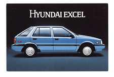 Cartão postal antigo automóvel Hyundai Excel Hatchback 1986 cromado não publicado novo na caixa comprar usado  Enviando para Brazil