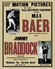 James Braddock vs Max Baer - Pôster de arte de luta de parede - Foto 8x10 comprar usado  Enviando para Brazil