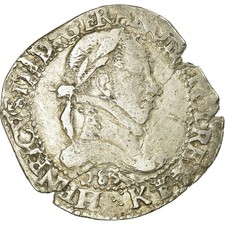 [#458716] Moneta, Francia, Henri III, Franc au Col Plat, 1583, Bordeaux, MB+,Som comprar usado  Enviando para Brazil