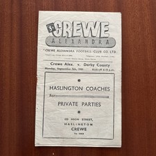 Crewe derby county for sale  THIRSK