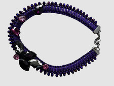Collier textile cabochons d'occasion  Montreuil