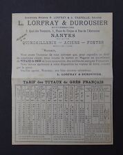 Tariff catalogue lorfray d'occasion  Expédié en Belgium