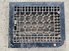 FERRO FUNDIDO Louvered GRATE Ornamentado Forno Vitoriano CALOR Ventilação de Janela Antiga c1880 comprar usado  Enviando para Brazil
