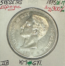Espagne pesetas 1875 d'occasion  Oullins