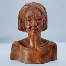 Antigua pareja esculturas de madera tallada a mano. Hermoso arte y grandes detalles. PO segunda mano  Embacar hacia Mexico