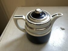 Hall's EE. UU. 1930 Art Deco Tetera o Cafetera Porcelana y Platino Marfil Negro segunda mano  Embacar hacia Mexico