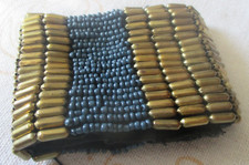 Large souple Bracelet de perles bleu doré fermeture velcro bijou vintage 5460 comprar usado  Enviando para Brazil