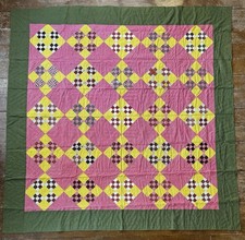 Colcha de retalhos antiga, 79x80, padrão duplo de nove remendos, ótimo estado comprar usado Colcha de retalhos antiga, 79x80, padrão duplo de nove remendos, ótimo estado comprar usado  Enviando para Brazil