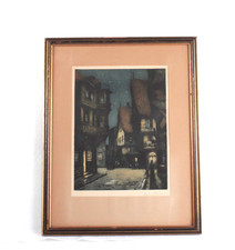 Antique townscape hand for sale  Ocala