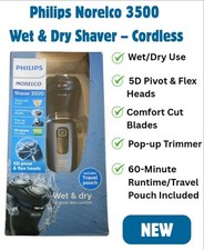 Afeitadora en seco y húmedo Philips Norelco 3500 - inalámbrica, pivote 5D, nueva sellada   segunda mano  Embacar hacia Mexico