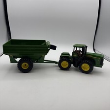 Trator de brinquedo fundido John Deere ERTL 9620 carrinho de reboque com calha comprar usado  Enviando para Brazil