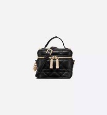 Bolsa Micro Vanity Real Lady Dior em Lambksin preta e ferragem de ouro amarelo comprar usado  Enviando para Brazil