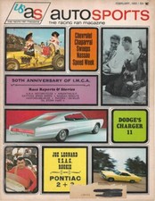 AUTO SPORTS 1965 FEB - USAS RACING FAN MAGAZINE, DODGE CHARGER II, PONTIAC 2+2, usado comprar usado  Enviando para Brazil