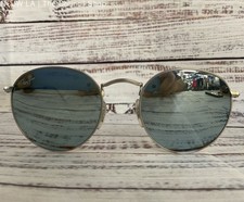Óculos de sol Ray-Ban masculino prata redondo metal lente espelhada feito na Itália RB3447 comprar usado  Enviando para Brazil