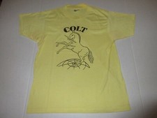 Camiseta vintage 1980 Colt revólver rifle logotipo arma 50/50 média **RARA** comprar usado  Enviando para Brazil
