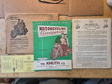 Vintage 1952 Harley Davidson Catálogo de Peças e Acessórios 32 páginas, usado comprar usado  Enviando para Brazil