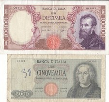 Lotto banconote lire usato  Potenza Picena