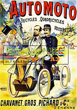 Pub auto - Quadricycles Automoto Chavanet St Etienne 42  - affiche plastifiée comprar usado  Enviando para Brazil